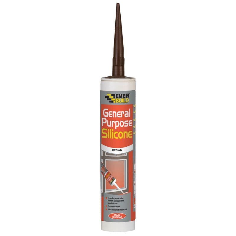 Everbuild Brown Silicon Sealant