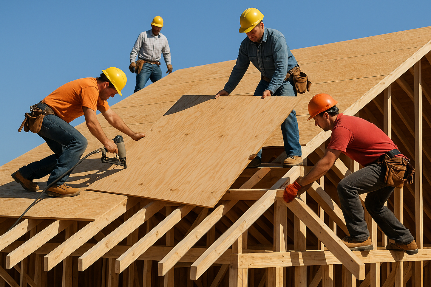 sheathing plywood on roof